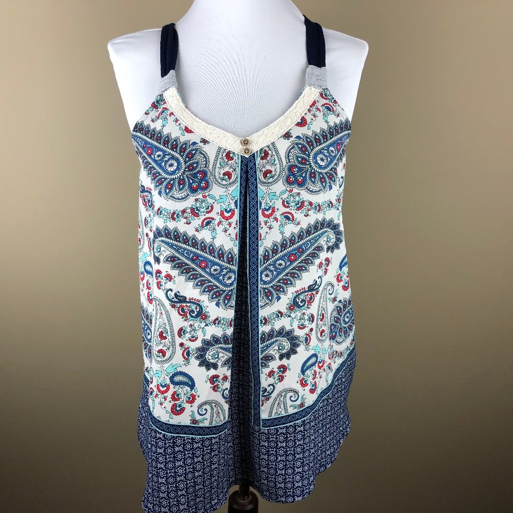 Xhilaration Sleeveless Top Size M Blue Gray